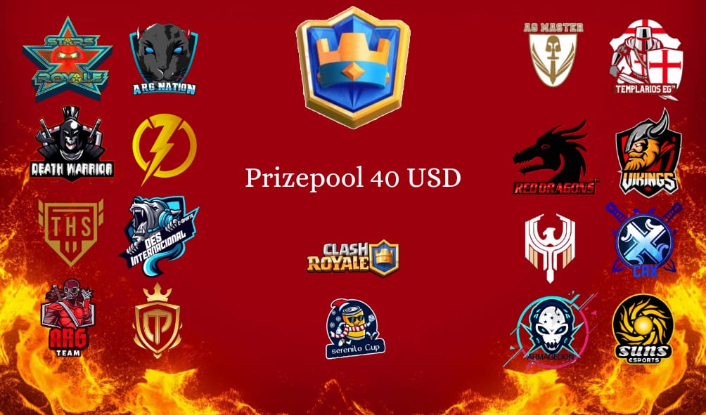 Ya tenemos las 16 equipos que competirán por el 1er lugar en esta 2da edición!🏆💯
@Stars_Royale_ ⏪🏆
<a href="/SunsEsports_GG/">SUNS ESPORTS</a>
<a href="/DeathWarriorCR/">©®Death Warrior</a> 
<a href="/TemplariosEGS/">Templarios Esports</a> 
<a href="/ARMAGEDONHN_CR/">ARMAGEDON🇭🇳</a> 
<a href="/XClashers/">CR Clashers X</a> 
<a href="/PhoenixRebornGG/">Phoenix Reborn</a> 
@DES_InterCr 
<a href="/TheHighSociet11/">The High Society</a> 
<a href="/VikingsCR/">Vikings CR</a> 
<a href="/OlympusGamingCR/">Olympus Gaming</a> 
<a href="/ReDragons01/">Red Dragons</a> 
❤y🔄