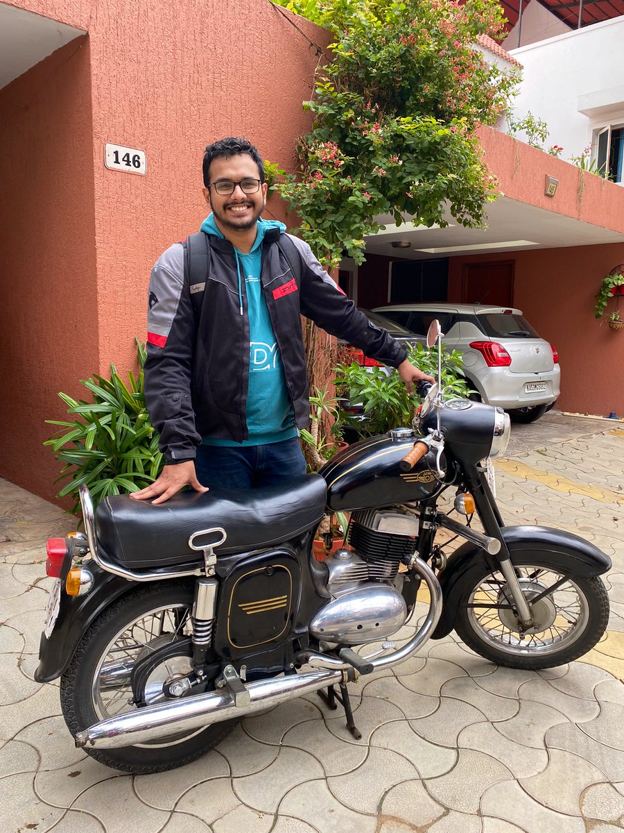 A date with my granddad’s Jawa 250 353 1964. Morning ride with my aunt.. #jawa #yezdi @officialbjymc @YezdiJawaClub @JAWAMoto @jawafied