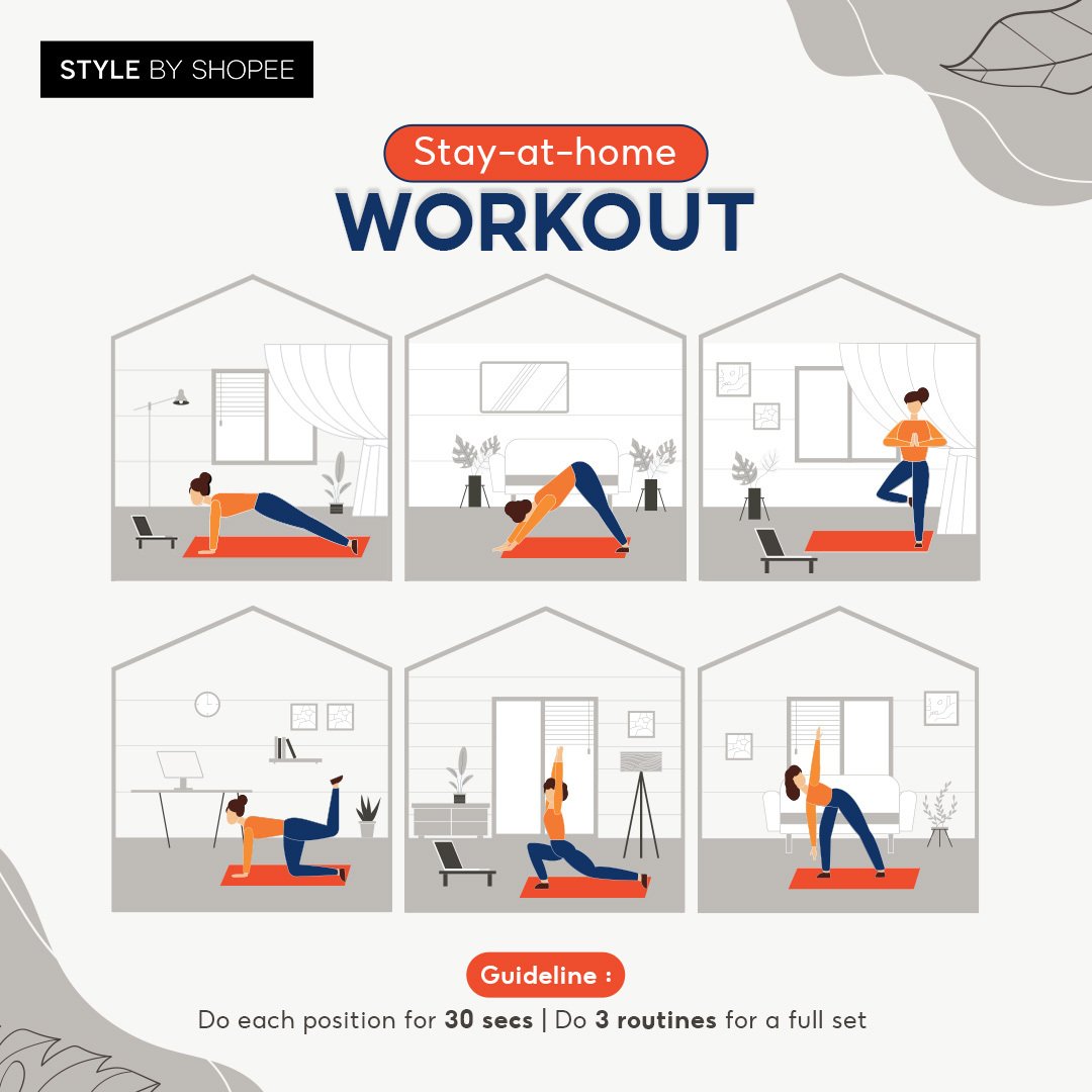 ShopeeMY's tweet photo. Let’s stay strong & healthy throughout this pandemic! Bolehlah try workout ni dengan fam (ataupun bae) korang 💪💪😊.
📸 https://t.co/HFi2PyQSC0
#StyleByShopee #ShopeeMY https://t.co/oIWy5X7BQR