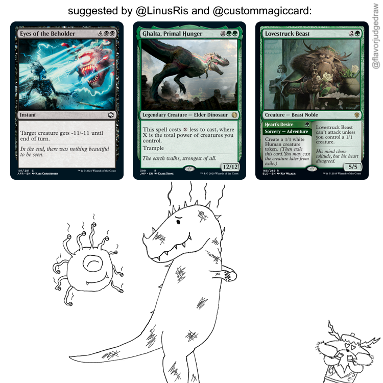 MTG flavor judge drawings on Twitter: