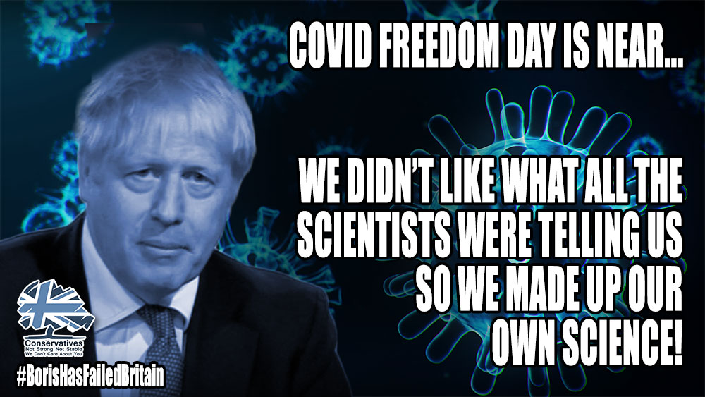 The scientists have unanimously told Boris Johnson that dropping all Covid restrictions is a terrible idea...but the PM continues to be a dangerous idiot. Covid rates will soar, more people will die and the Tories will blame it on the public! #BorisHasFailedBritain #Marr #Ridge