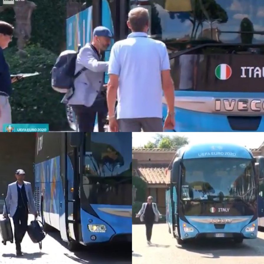 Italianen en hun bijgeloof. Voor de 1e match dit EK vertrok de bus per ongeluk zonder Gianluca Vialli. Italië won ruim van #tur. Sindsdien moet de bus elke keer 100 meter rijden zonder Vialli, waarna die toch de bus opstapt.