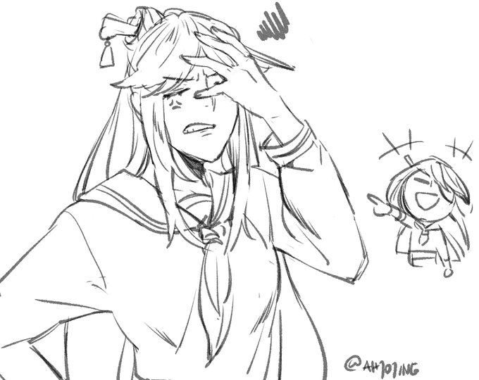 bonus! student council president, Ningguang, had enough of these punks 
