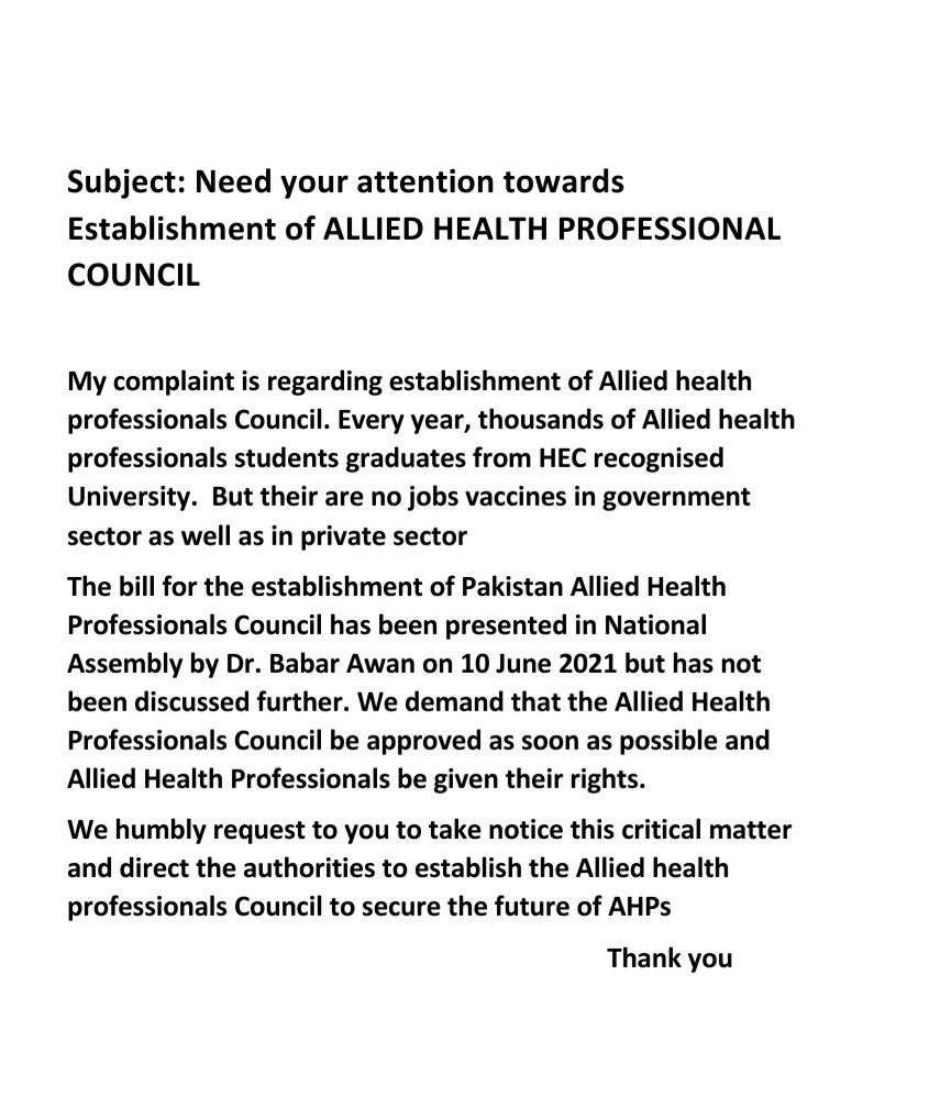 YAHPAOfficial's tweet photo. Material for PM portal/ citizens portal complaints
#PMPortalcomplaints
#AlliedHealthProfessionals
#YAHPA
#ApproveAHPCouncilBill https://t.co/f3EBCJXPvb