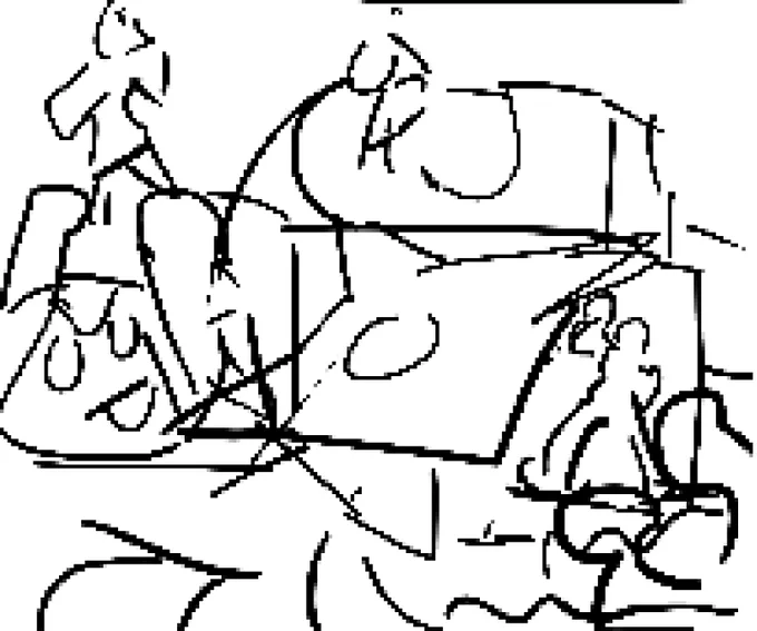 絵のラフです 