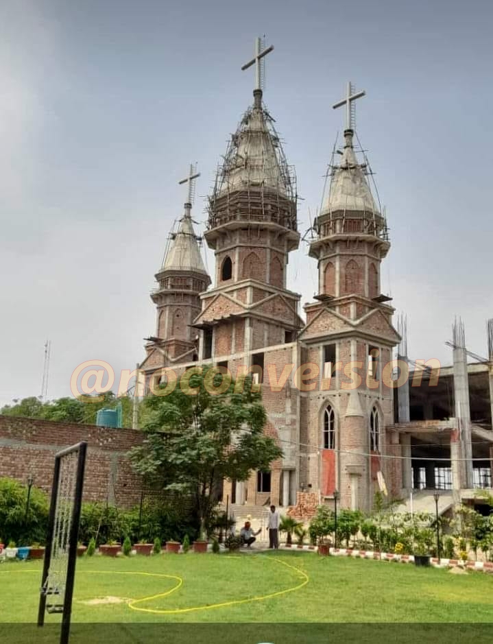 noconversion's tweet photo. This huge church is in Khojewal, Punjab thanks to @INCIndia 
@capt_amarinder. Dec, 2021 will be the inauguration ... Can you guess who is coming ??? https://t.co/ZEIdzLlKmO