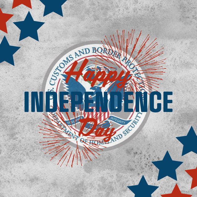 CBPPortDirSYS's tweet photo. Happy Independence Day! The day marks the historical event when the United States of America declared its independence from the rule of Great Britain. #CBP #4thofJuly https://t.co/v8717xHkpF