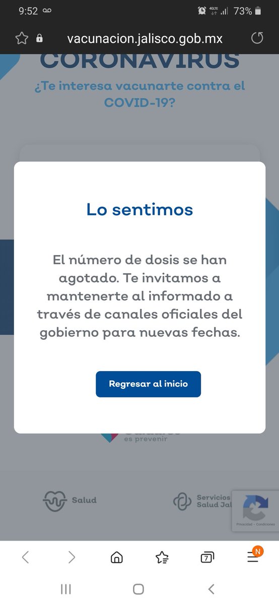 AurisJT's tweet photo. @saludjalisco Esto es que en realidad se agotaron las dosis o que la página no está funcionando? https://t.co/kyYprO91XJ