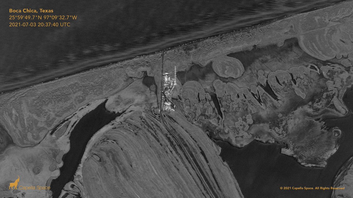 capellaspace's tweet image. “First Light” images from our newest #SAR satellite have been released! #Giza #Ijen #BocaChica 

The team is delighted with the 50cm resolution quality data. We look forward to providing even more imaging capacity from the Capella Constellation after final calibrations.