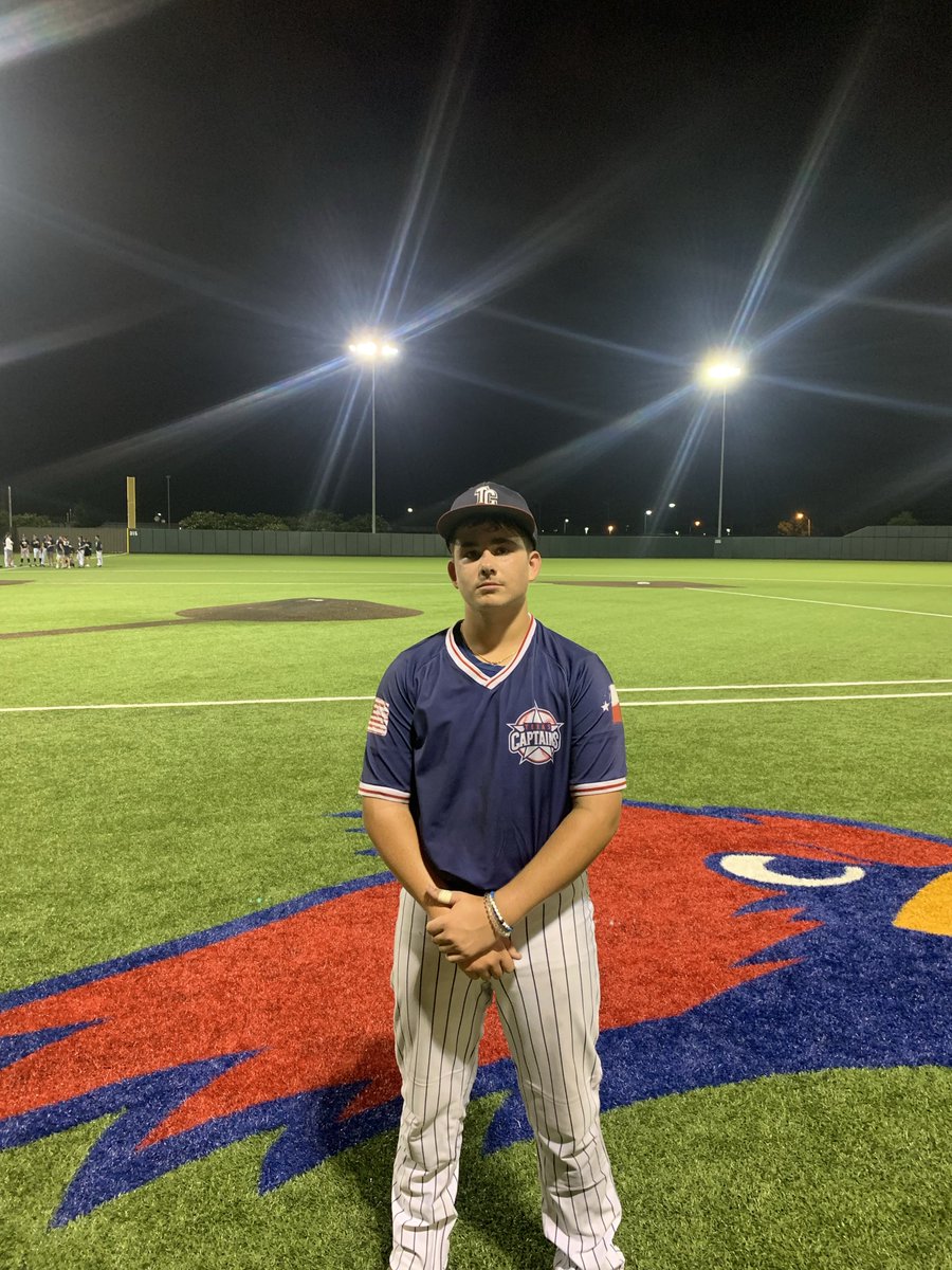 #SummerShowdown F: Texas Captains 7, USA Prime Blake 3
PoG: Ian Rister 6 IP, 7K, 3H, ER / 1-1, 1B, RBI, R, BB
Hitter: Preston Lewis 3-3, 3 1B, 2R
Notable: Hunter Kilpatrick 1-1, 1B, RBI, BB | Jackson Isler 1-2, 2B, RBI, R, BB ￼ ￼