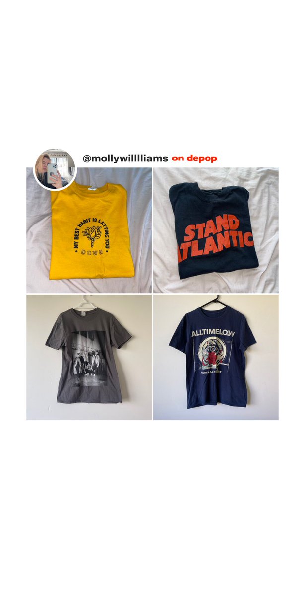 mollywilllliams's tweet photo. https://t.co/iYjrBNKdri

i have a load of band t shirts / other things that i need to get rid of quick!!! please take a look 💛💛💛 https://t.co/y8lJ5QL2RF