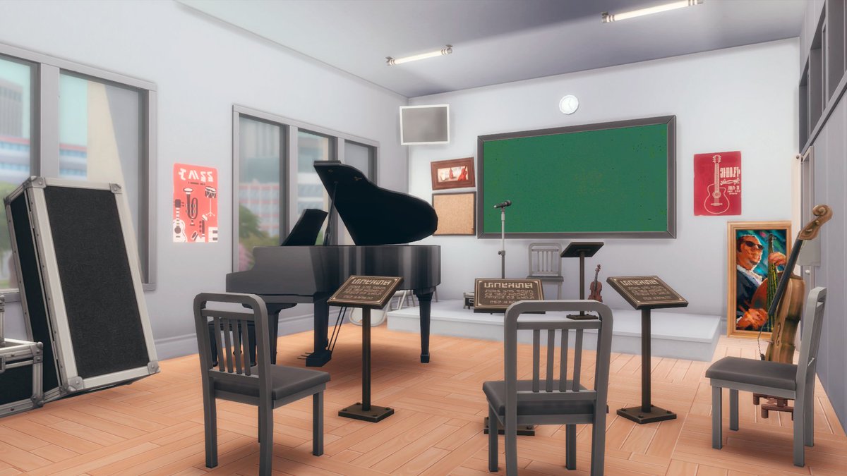 XFreezerBunnyX's tweet photo. My favorite classrooms so far.. 🎶🎨

Are you feeling the "Your Lie in April Vibes"? 🥲🌸🎻🎹

#TheSims #TheSims4 #RedesignNewcrest #ReNewcrest #AnimeXTheSims #YourLieInApril #AsakuraVillage #ShowUsYourBuilds https://t.co/a4CIbawfyg