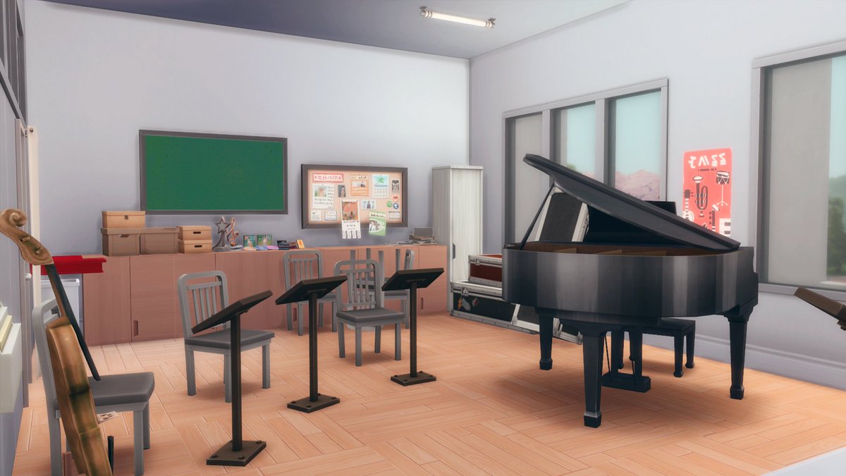 XFreezerBunnyX's tweet photo. My favorite classrooms so far.. 🎶🎨

Are you feeling the "Your Lie in April Vibes"? 🥲🌸🎻🎹

#TheSims #TheSims4 #RedesignNewcrest #ReNewcrest #AnimeXTheSims #YourLieInApril #AsakuraVillage #ShowUsYourBuilds https://t.co/a4CIbawfyg