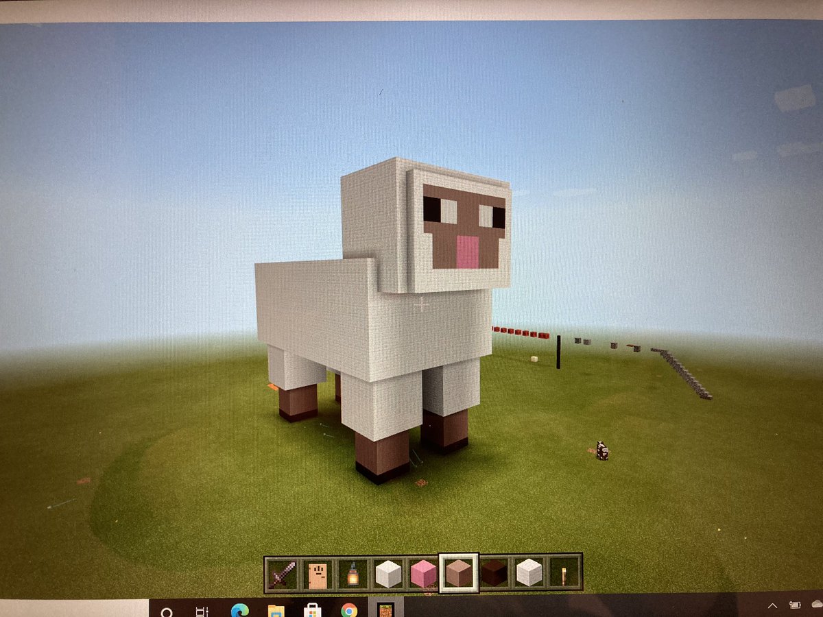 えあん 二人で巨大な羊を作った Minecraft T Co Mgviyo8yi8 Twitter