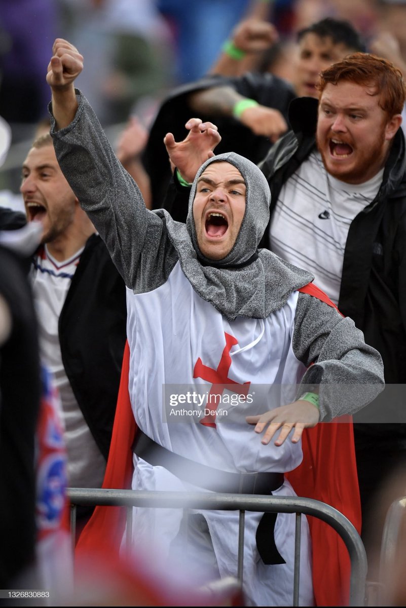 Supporters celebrate England’s first goal at the 4TheFans Fan Park at Event City on July 03, 2021 in Manchester, UK #ThreeLions  #ItsComingHome #manchester #4thefans #euro2020  #eng  #engvukr <a href="/GettySport/">Getty Images Sport</a>