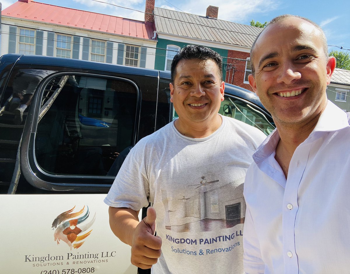 BenMacshane's tweet photo. Wrapping up a project with Frederick’s own Kingdom Painting LLC. Great work by Ernesto and his team. https://t.co/Q7HjSka90s