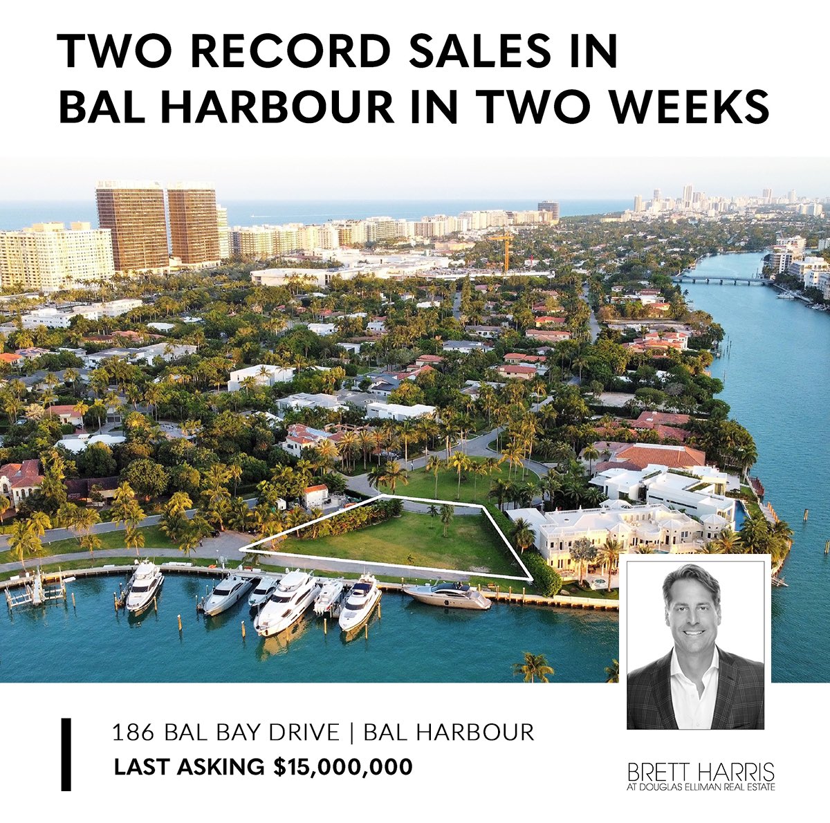 🔥🔥Two #Record Sales in Bal Harbour in Two Weeks

Off Market
🏝192 - 196 Bal Bay Drive, Bal Harbour, FL
💸Sold for: $44M

14,000 Sq Ft home 360' of waterfront and 🛥 5 boat slips.

Waterfront Lot
🏝186 Bal Bay Drive, #BalHarbour, FL
💸Last Ask: $15M
32,000 sq ft Lot 200’+ of WF