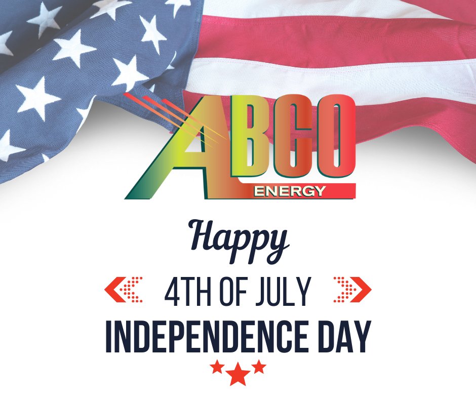 ABCOEnergy's tweet photo. Have a safe &amp; Happy 4th of July.

ABCO will be closed Monday 07/05/21. https://t.co/eTTcfJ8DDN