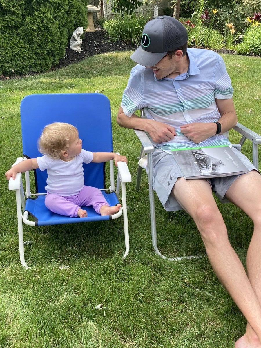 bmeyer2014's tweet photo. How it started and how it’s going. @GolfersJournal my first issue came shortly after my daughter was born. 15 months later, we still love reading the stories together. Thank you for content that is personal, entertaining, emotional, and absolutely unmatched. https://t.co/DBBF5FQ1VN