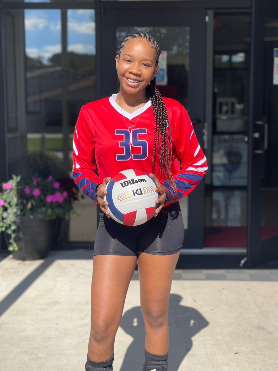 TheStoneVB's tweet photo. Meet the Eagles: Sophomore Jhaniya Wilson! Jhaniya’s favorite athlete is Sha’Carri Richardson. One word that she would use to describe herself is "honest," and her goal this season is to learn how to hit. She says her biggest strength as a volleyball player is her passing. https://t.co/dnfsWp5vz3