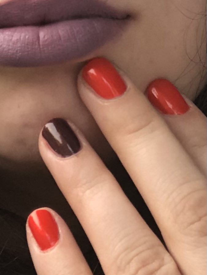 Kaleviri's tweet image. New nails! #pchlovesong and a mix with #lessisnorse for the accent nail! @OPI_PRODUCTS