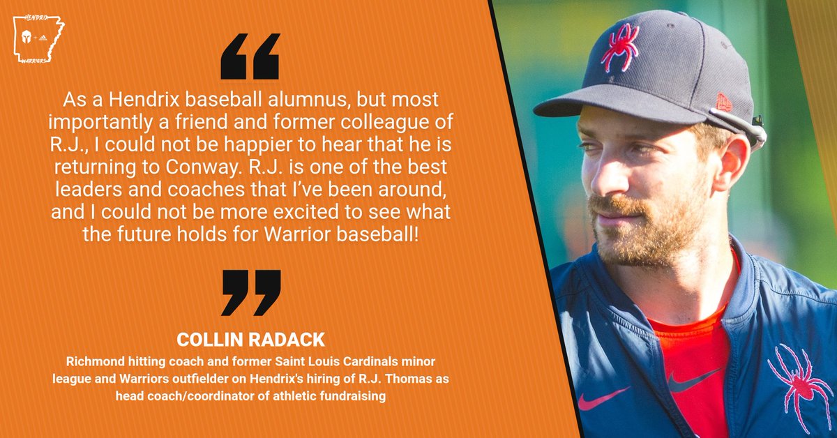 .<a href="/SpiderBaseball/">Richmond Baseball</a> hitting coach and former <a href="/Cardinals/">St. Louis Cardinals</a> minor league and #HendrixWarriors outfielder <a href="/collinradack/">Collin Radack</a> 💬

#RollDrix