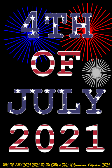 DominicCapuano's tweet photo. 4TH OF JULY 2021 2021-07-04 (384 x 576)
Copyright Dominic Capuano 2021
#art #artistsontwitter #generative #generativeart #javascriptart #codeart #calculateart #creativecoding #geometry #mathart #javascript #canvas #HTML5 #4thofJuly #4thofjuly2021 https://t.co/ZIMrt2Tzl0