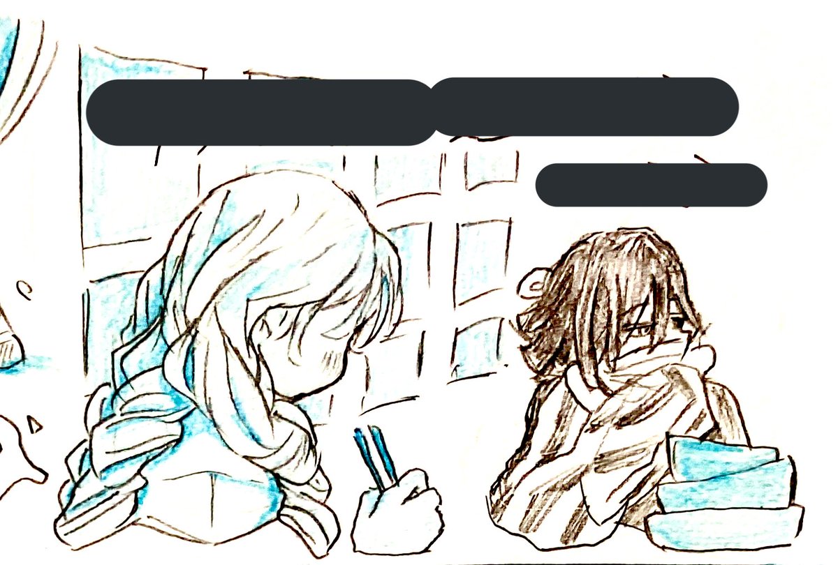 ほんでこれのやつはよ描き終わりた〜い!ゴールまであと5枚!!遠い!! 