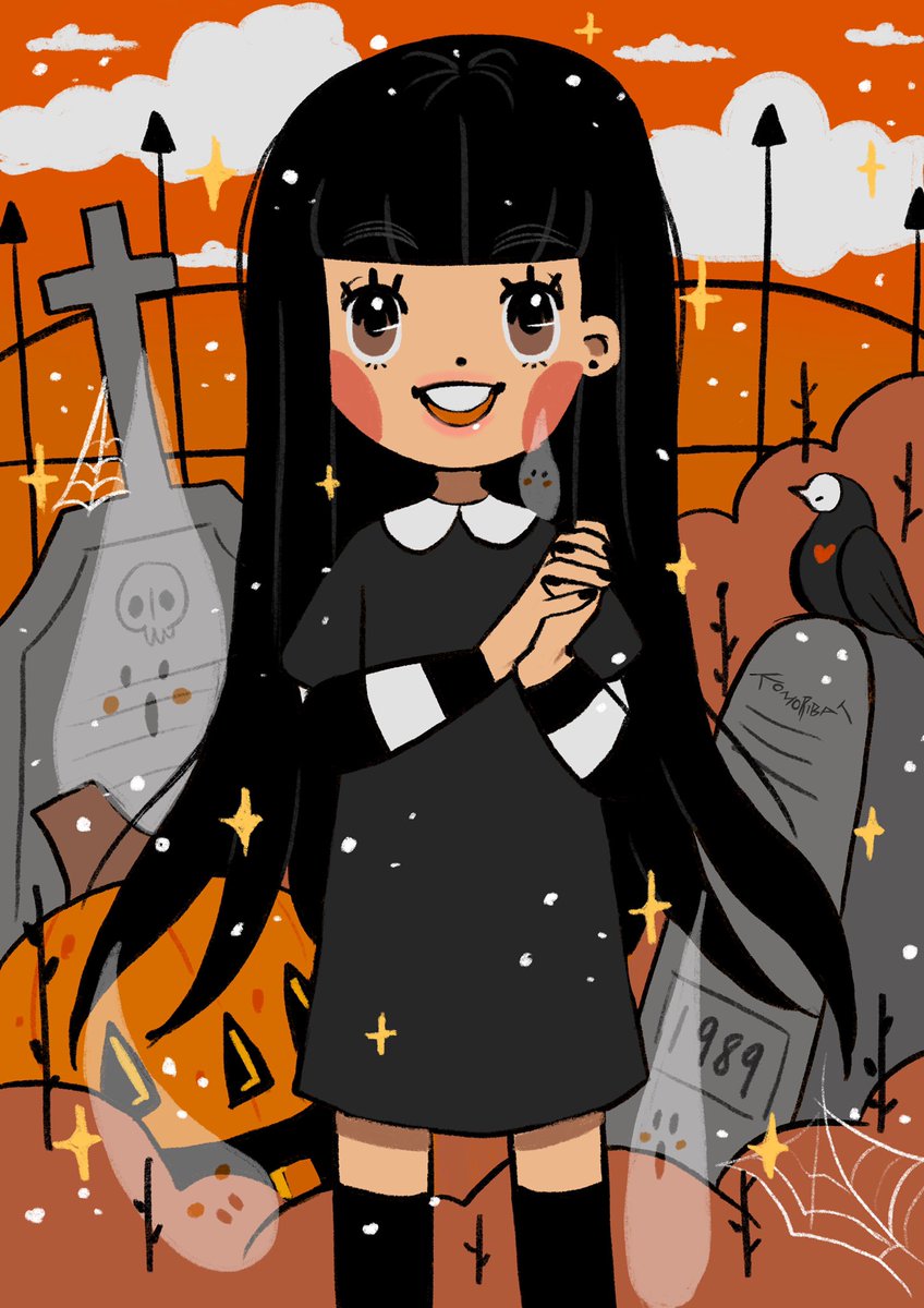 k0moribat's tweet photo. Helena Pomme
#pumpkintown #halloween #everydayishalloween #halloweeneveryday #spookyart #creepycute #cemetery #ghosts #spooky #childrenillustration #digitalart #originalcharacter #originalart #drawing #spookyfantasy https://t.co/EAWDTHmMZP