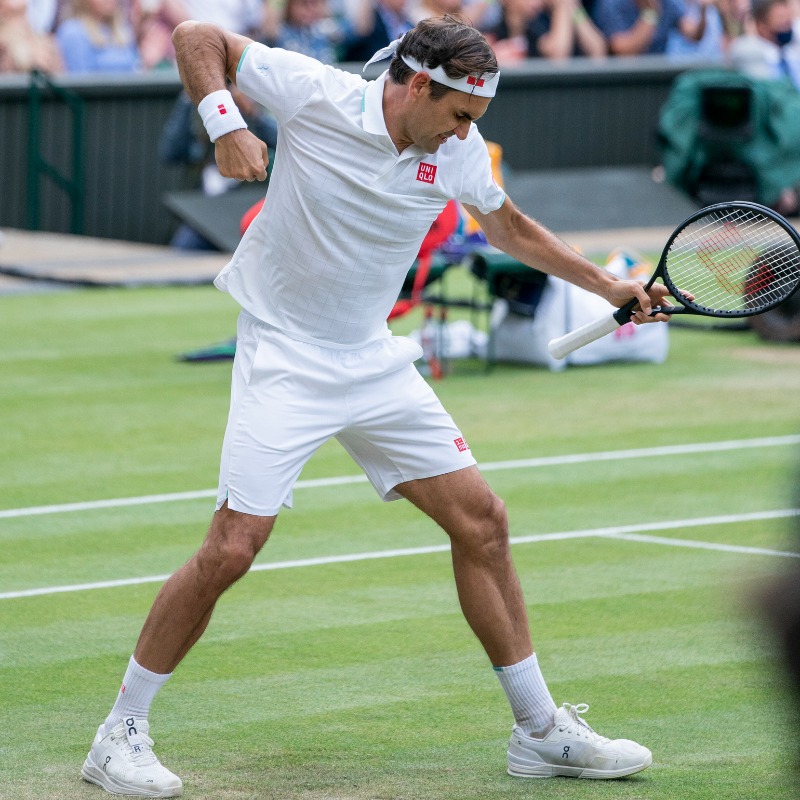 Wimbledon's tweet photo. One month shy of his 40th birthday, @rogerfederer is alive, kicking, and into the second week...

#Wimbledon