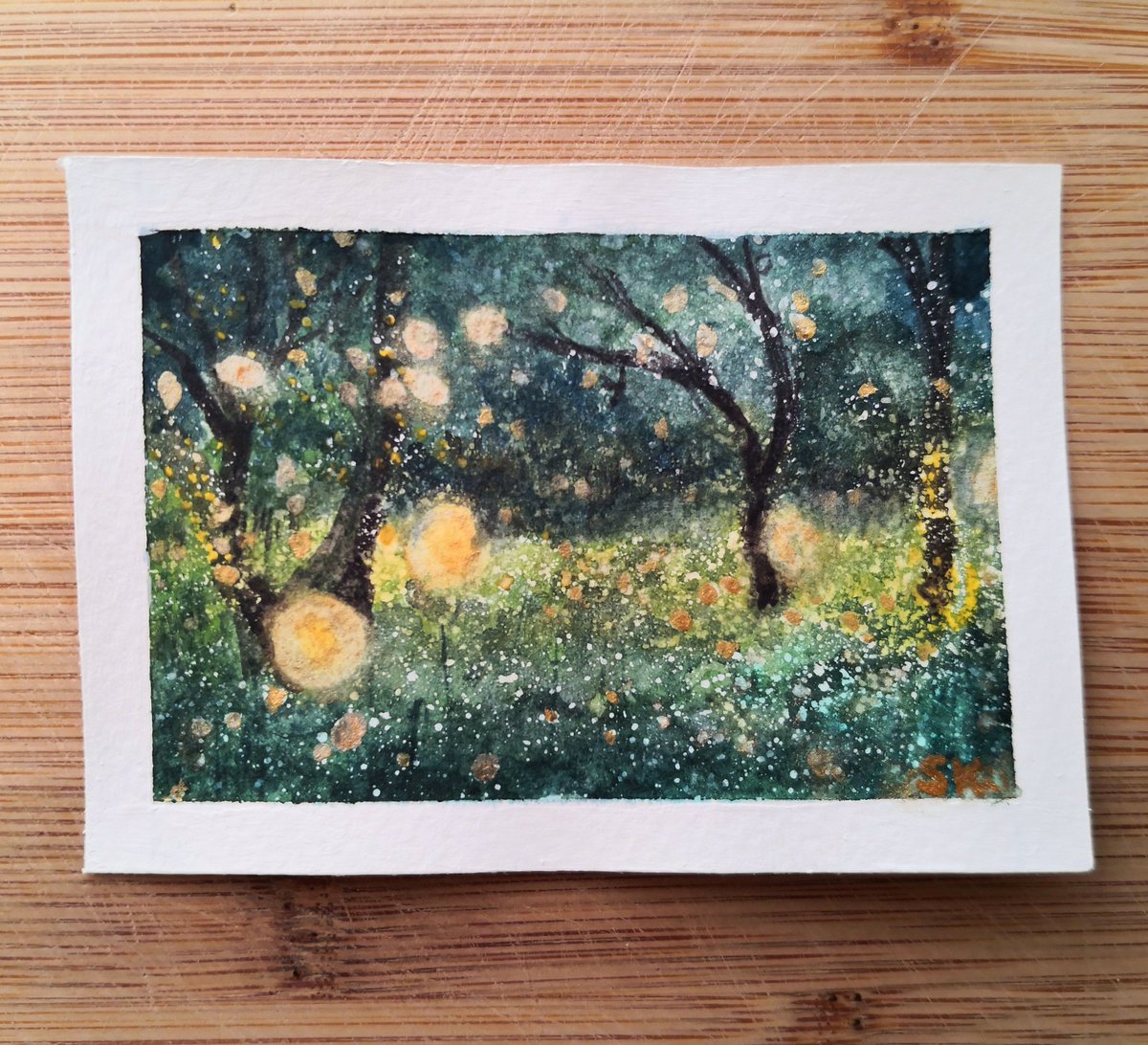 sueannemade's tweet photo. July is Watercolour month!

I'm hoping to complete a painting each day for this whole month.

This is 1/31
"Forest Fireflies",
Each painting is 2.5 x 3.5 in. 

All originals will soon be available for purchase on my site at https://t.co/363yBcgZff
Stay tuned x https://t.co/dS1zha0fp7