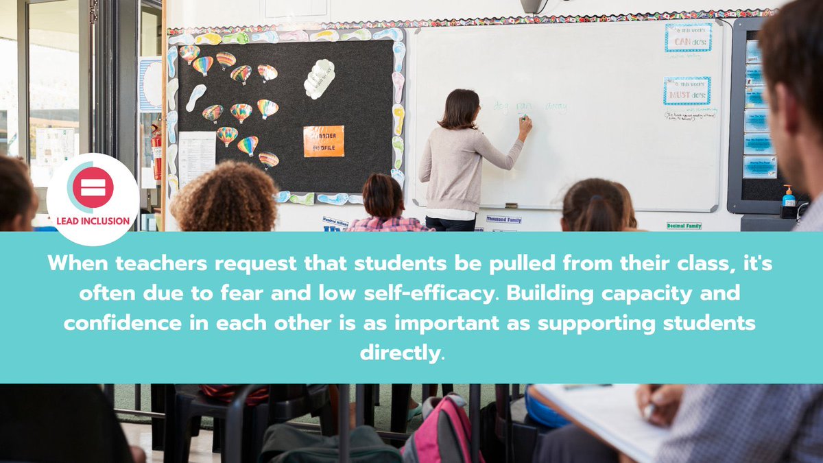 leeannjung's tweet photo. 🙌When teachers request that students be pulled from their class, it's often due to fear and low self-efficacy. Building capacity and confidence in each other is as important as supporting students directly. 🙌 #LeadInclusion #globaled #inclusion #UDLchat https://t.co/bdn7uzxg5z
