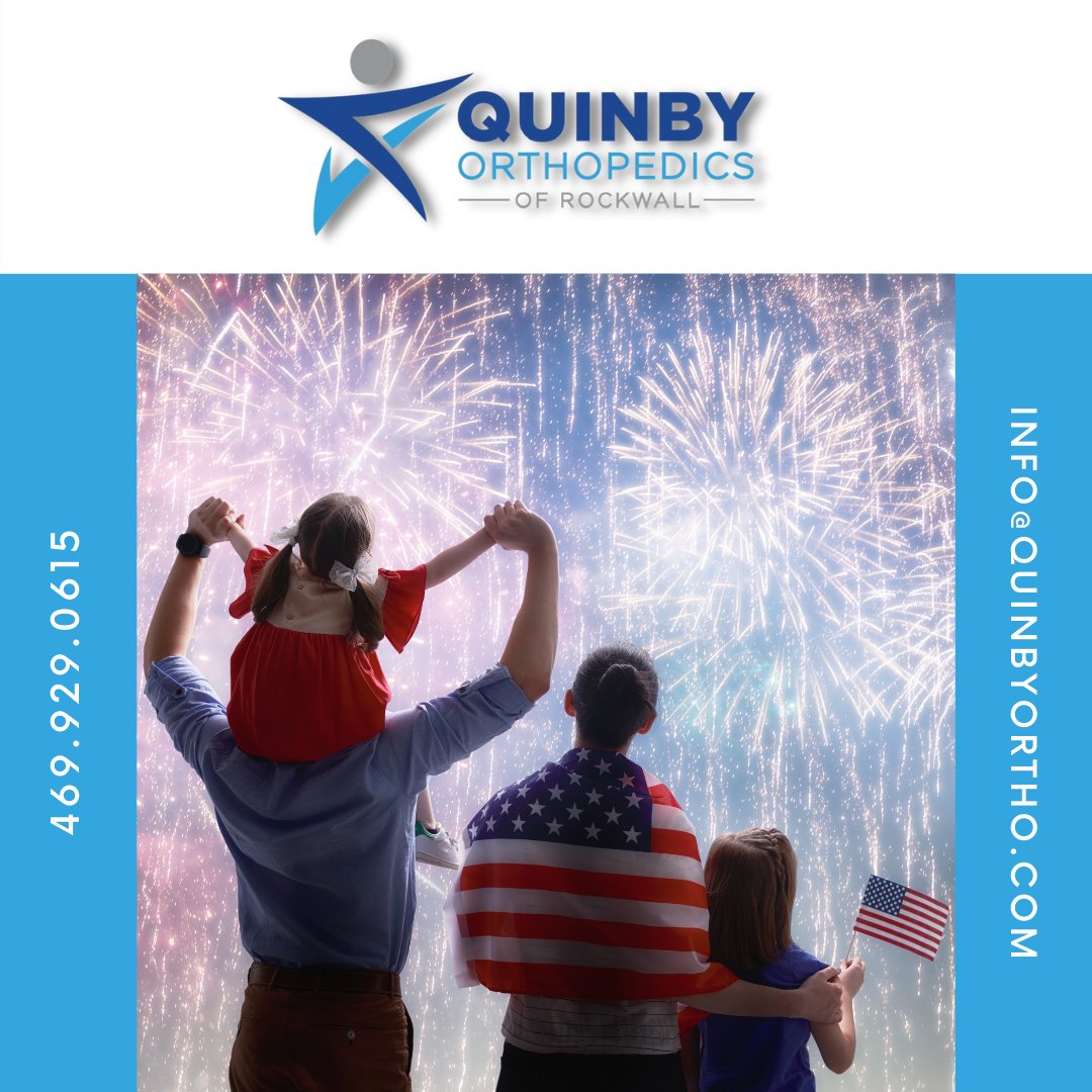 QuinbyOrtho's tweet photo. We want to know where you are celebrating the fourth with your family! Let us know in the comments below. 🇺🇸

Schedule your appointment by calling 469.929.0615 or email info@quinbyortho.com

#orthopedics #sportsmedicine #rockwalltx #fourthofjuly https://t.co/xmGF8kBIyd