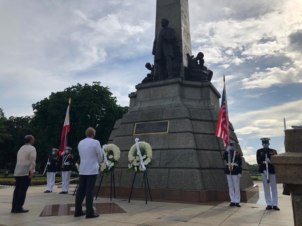 Honored to speak alongside <a href="/DFAPHL/">DFA Philippines 🇵🇭</a> Usec. Abella and <a href="/NHCPOfficial/">National Historical Commission of the Philippines</a> Chairman Dr. Escalante to celebrate the 75th anniv. of the Third Philippine Republic and U.S.-PH diplomatic relations, one of our most enduring partnerships in the region. #USPHThrivingAt75
