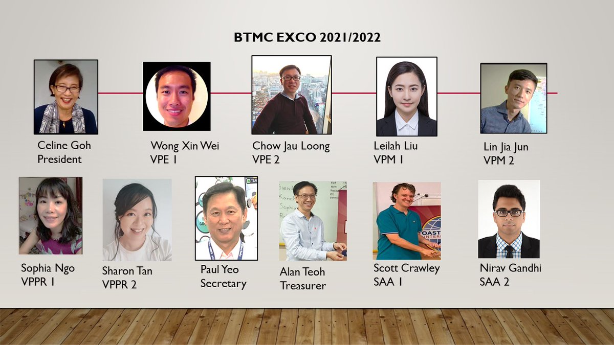 Meet Bishan CC TM Club's new Exco for 2021-22.  Our young and dynamic team looks forward to bringing 'All on Board'!

#bishantoastmasters #Exco  #Leadership