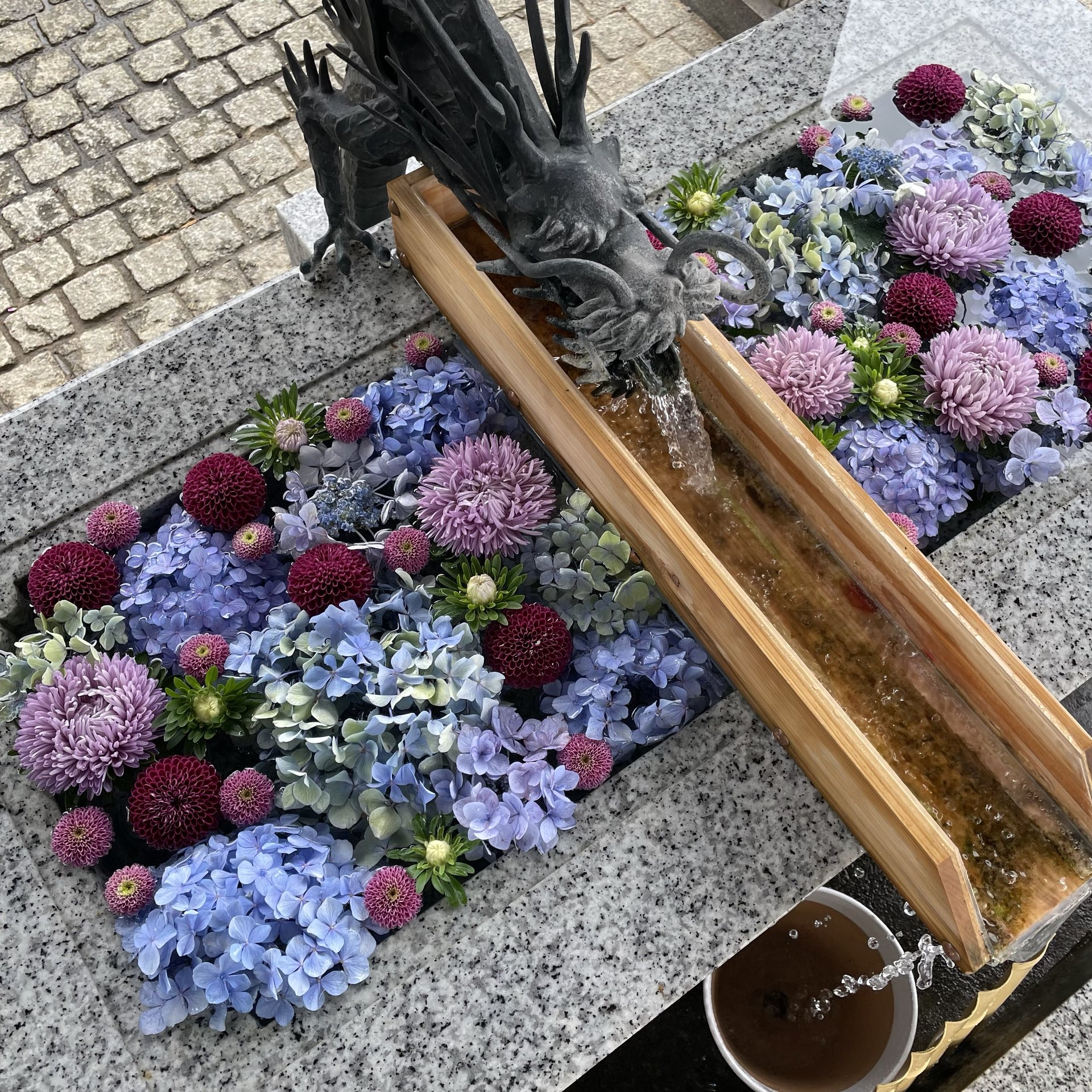 D Ici Peu 今週の花手水 川越八幡宮 T Co Yleraqvr1o Twitter