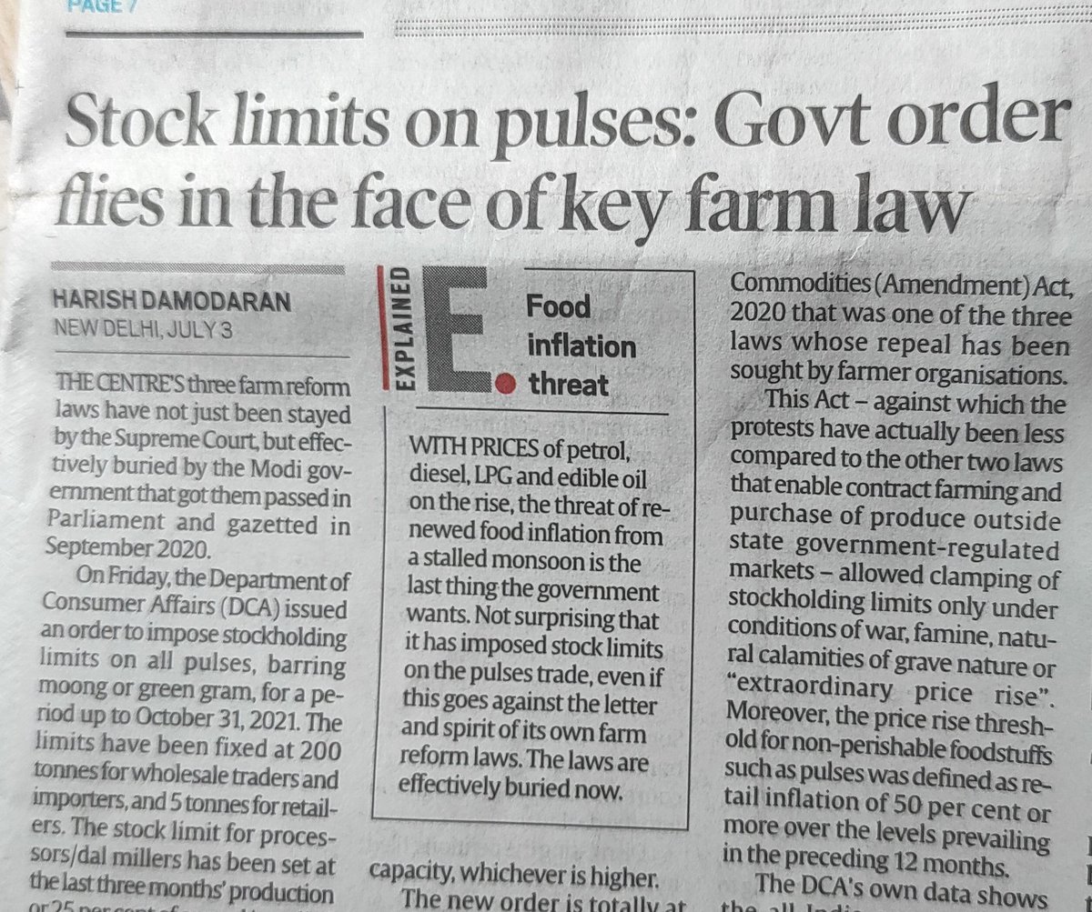 @PMOIndia 
@INCHaryana 
@ramanmann1974 
@inderjeetbarak 
@Bkuektaugrahan 
@IndEditorsGuild  
@thecaravanindia 
@ANI 
3Farmbill onside on hold at SC
Otherside
Modi makes change in EC Act 
Capping of limitation on edibles to avoid inflation alike petrol
यही किसान मांग कर रहरहा