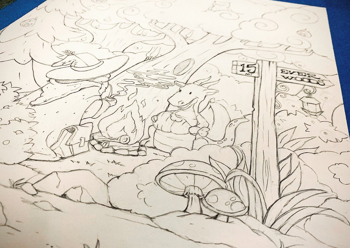 aokstudios's tweet photo. Finished up the clean up work for this sketch. Next step - painting. #wip #paintingagain #aokstudios https://t.co/XjYsVHp9q1