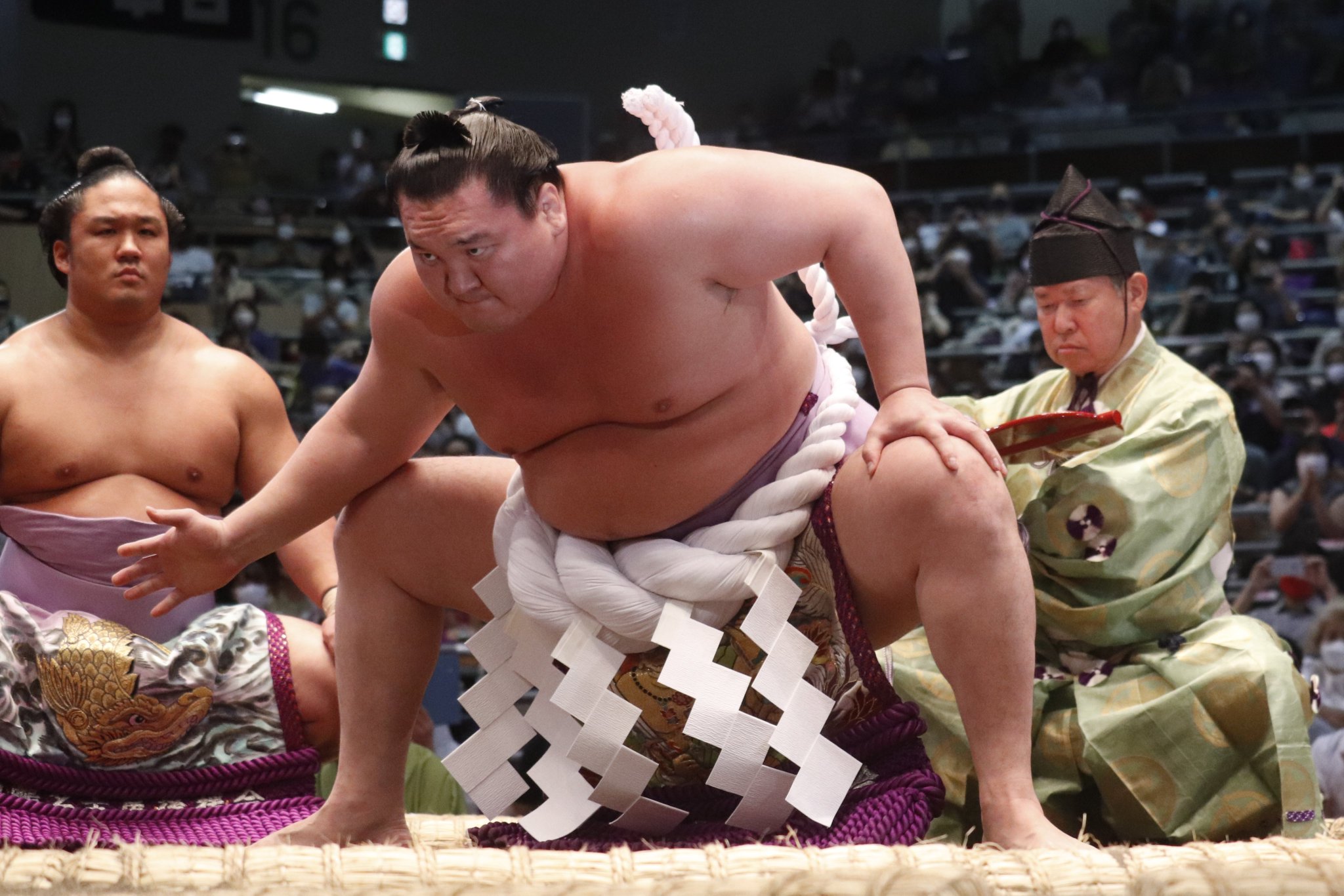 横綱白鵬関　ゆかた地うちわ 被災地へのメッセージ～UNESCOスポーツ・チャンピオン 横綱・白
