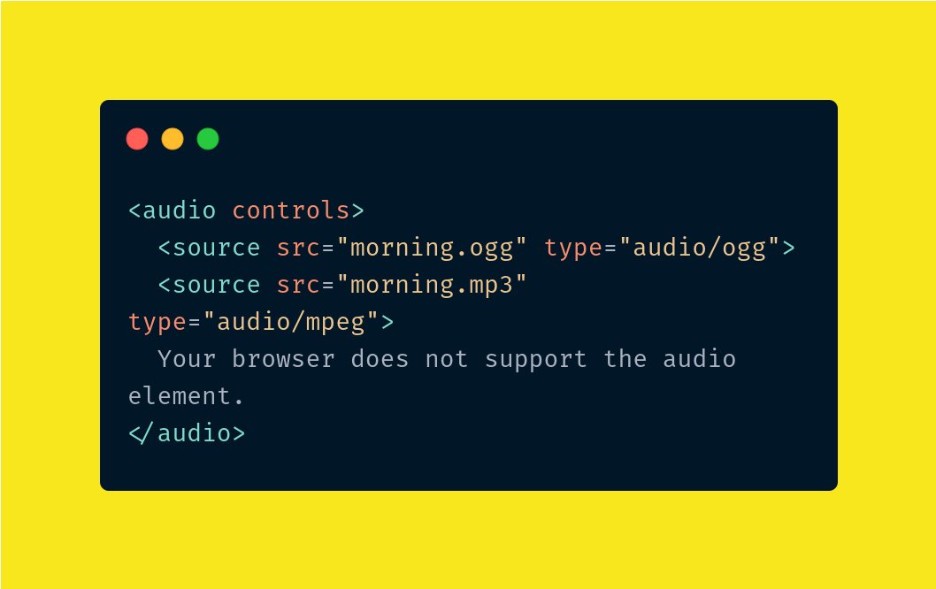 XenoxDev's tweet image. The &lt;source&gt; tag is used to specify multiple media resources for media elements, such as &lt;video&gt;📺, &lt;audio&gt;🎧 and &lt;picture&gt;🖼️ here is an implementation of audio tag with source🎃
#HTMLtricks #developer #html #css #javascript #code #webdev #codingnewbie #devcommunity #CSStricks