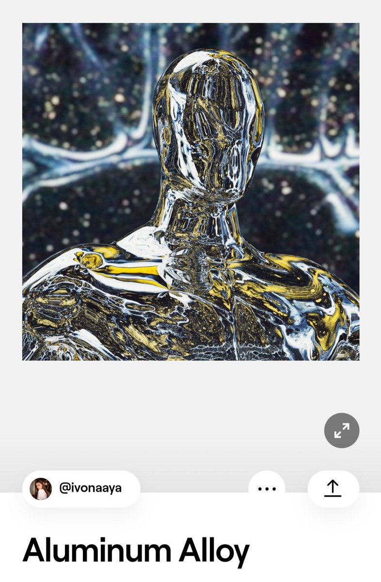 “Not flesh and blood,
he's aluminum alloy!" Its been two months since the successful bid for @IvonaAya 1st NFT work on #foundationapp
Here is her profile 
foundation.app/@IvonaAya
#NFT #nftart #NFTcollectibles