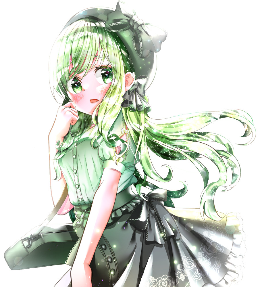 「#キラキラ #ファッション #コーデ #女の子 塗りが良くなった気がする。黒×緑」|ふみな(fumina)のイラスト