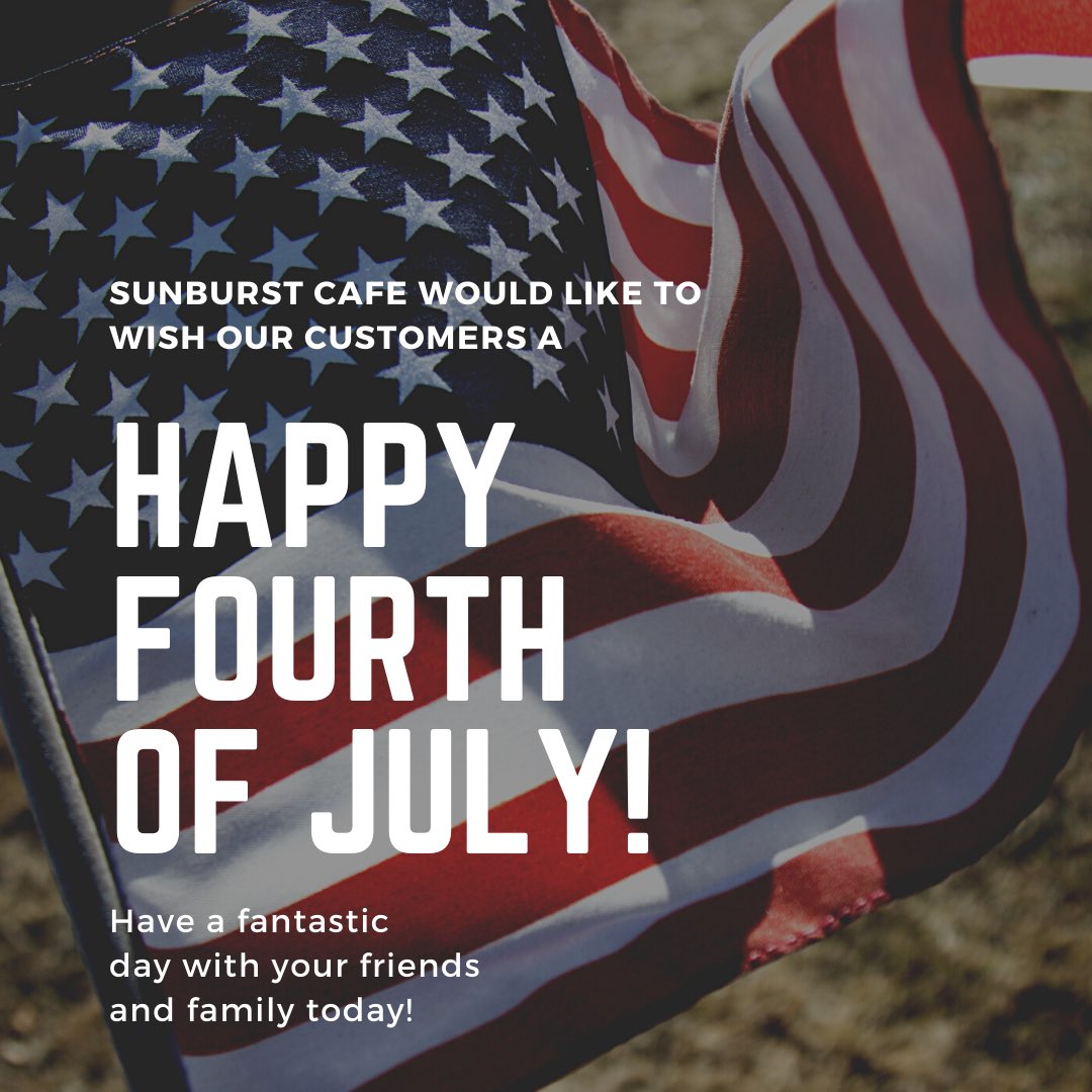sunburstnaples's tweet photo. Start your 4th July celebrations @ Sunburst we are open from 7am until 2pm https://t.co/NhZJiEuq9M
