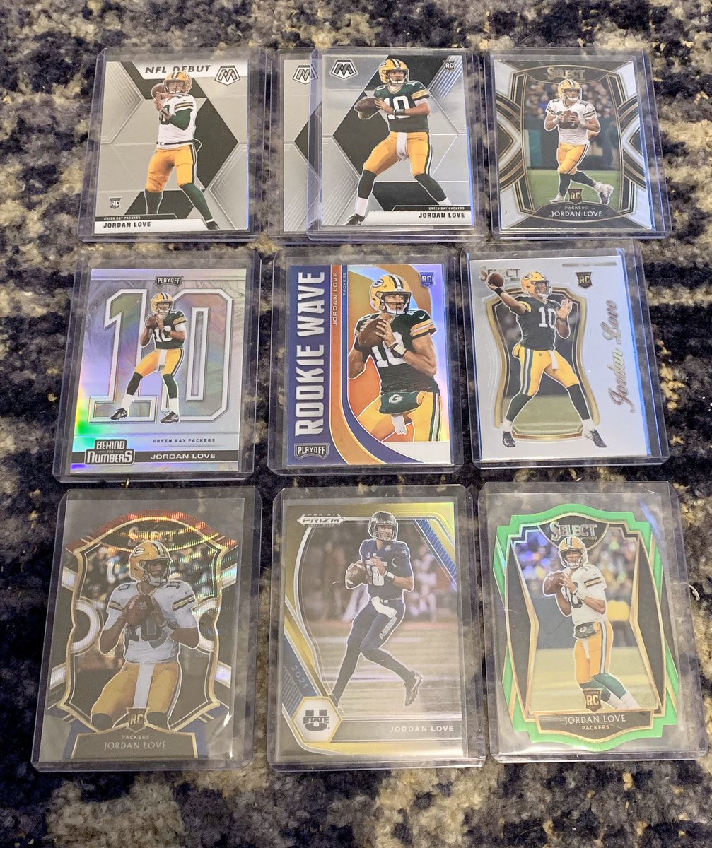 J O R D A N   L O V E #Packers #QB #UtahState 

Gold Draft Picks /5
Select Green Prizm Premiere Level
Select Tri-Color Prizm 
Behind The Numbers Prizm
Rookie Wave Prizm
Select Insert & Club Level 
2020 Mosaic & NFL Debut 

@sports_sell @HobbyConnector @Hobby_Connect https://t.co/MHNQ7H70io