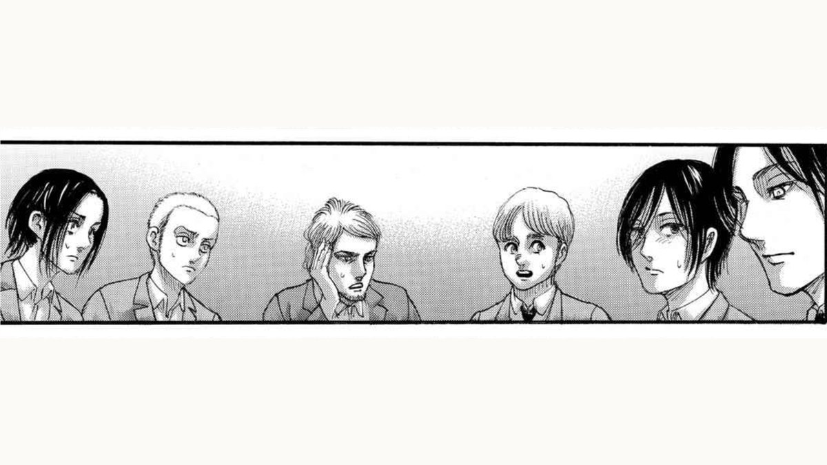 yoodraws's tweet photo. chapter 123 panel redraw 🥰
#jeankirstein #MikasaAckerman #arminarlert #ErenJaeger #sashabraus #conniespringer #SNK #aot #mangaredraw #fanart https://t.co/tYIs5Wa4Fh