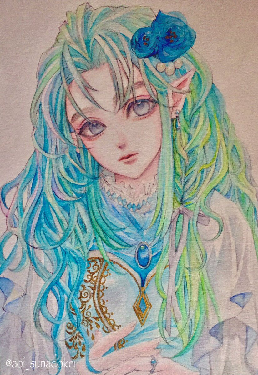 تويتر 青砂時計 على تويتر 完成ー 2枚目と3枚目は絵の具のきらきら具合がわかるように少し角度を変えて撮ってみた 見る 角度によって色が変わるなんてわくわくするし これはアナログならではだなぁ 透明水彩 顔彩 アナログイラスト T Co Rjxlmuidmy