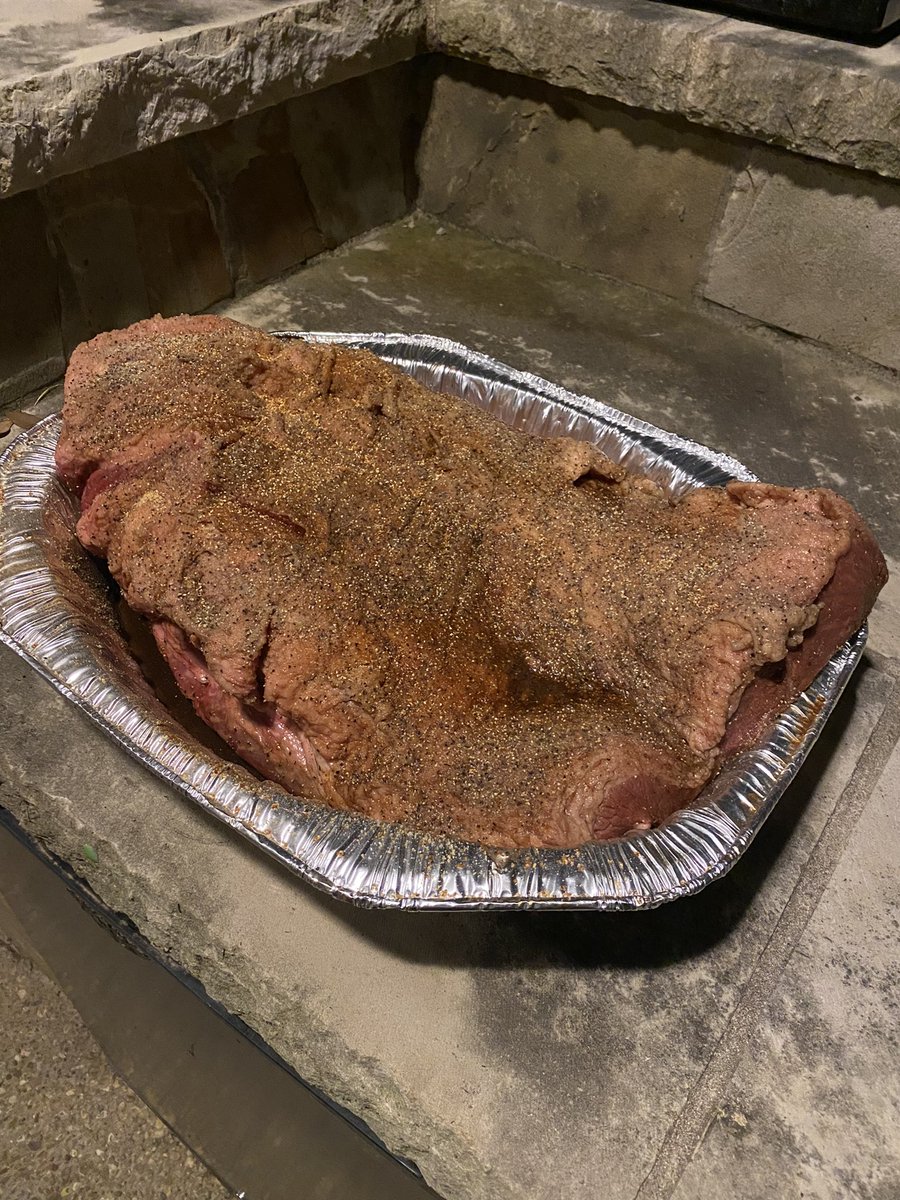 john_piper01's tweet photo. It’s on… trying a new recipe overnight #texasbbq #brisket #sucklebusters https://t.co/CdS70kFFd1