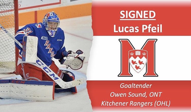 McGillAthletics's tweet photo. .@McGillHockey @fmhalumni @OHLRangers @OHLHockey @CHLHockey https://t.co/a1vXIFbyPz