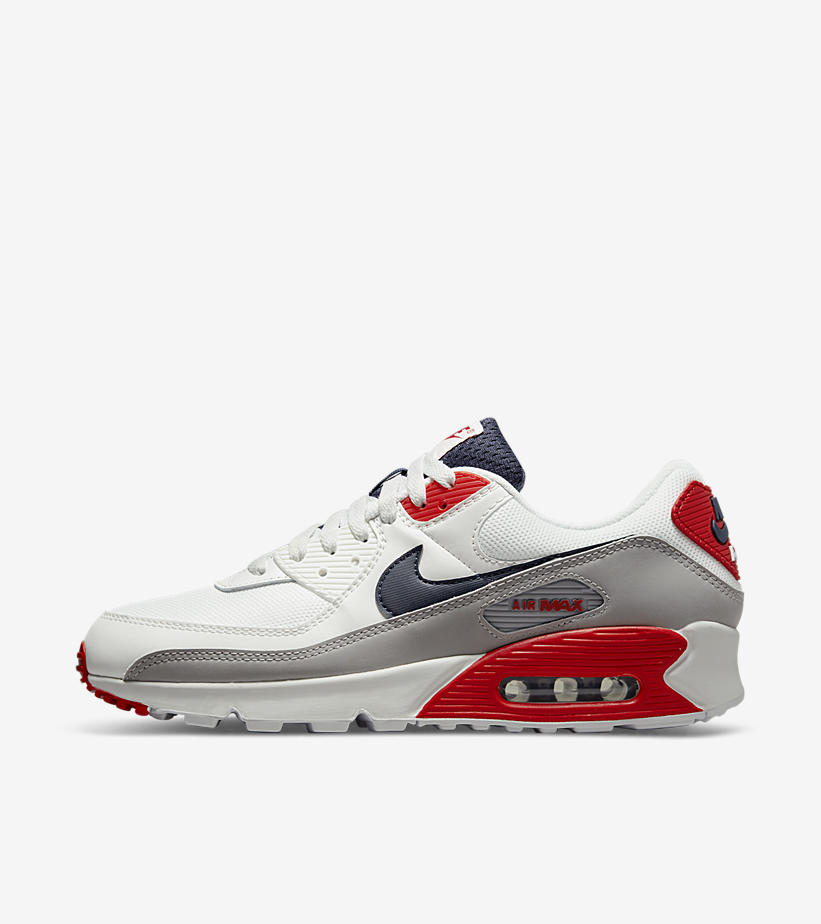 Nike Air Max 90 'White / Grey / Red' - Sneaker Steal