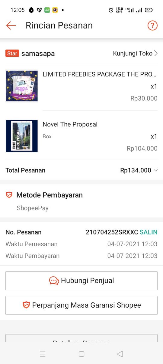 Sisil_Suga's tweet photo. @SASAGA__ wuah akhirnya bisa beli novel the proposal. Dari kemarin-kemarin gk kedapetan. Makasih kak😊 https://t.co/YHFsRLifxQ